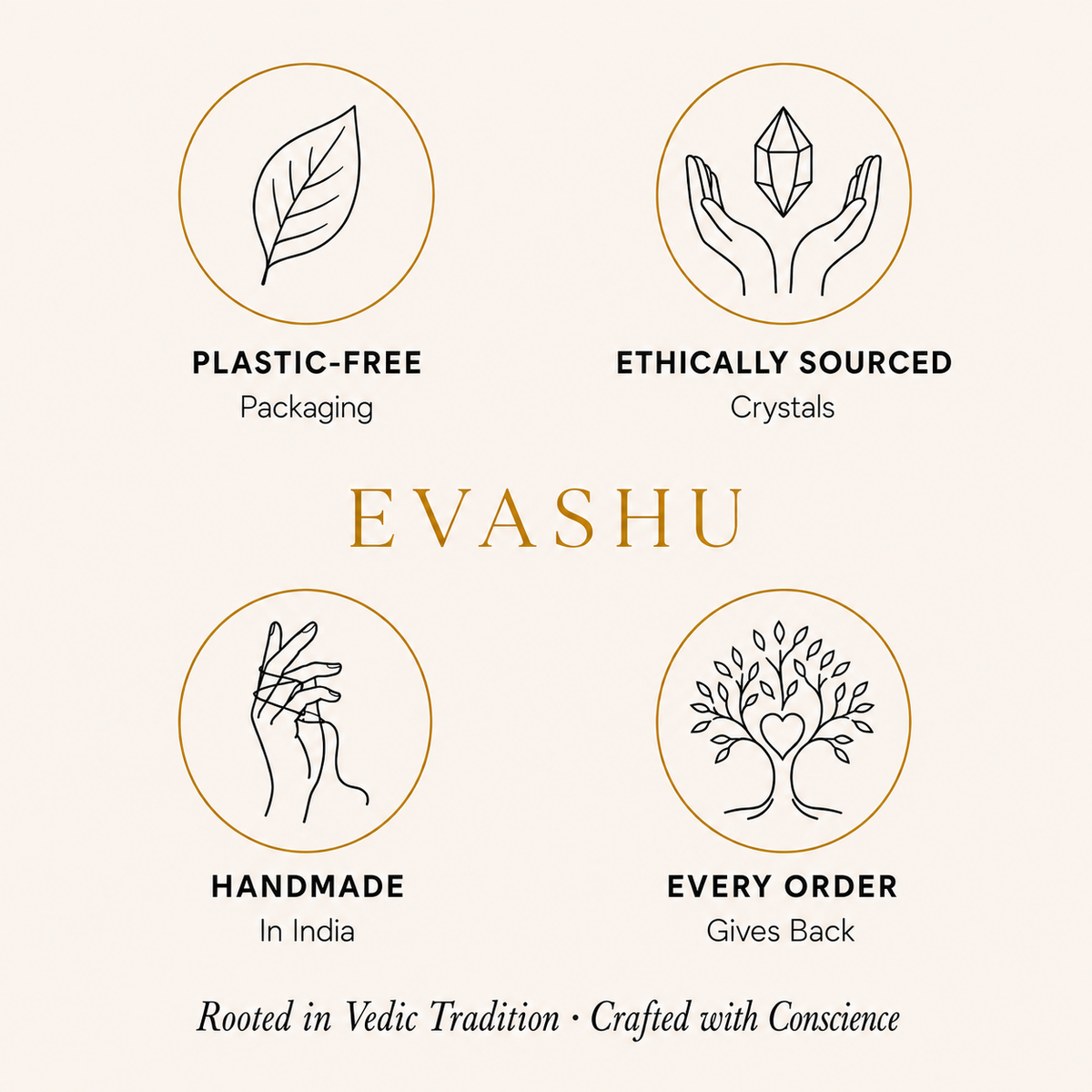 Green Aventurine Chips by Evashu Crystals with sourcing, handmade and brand values
