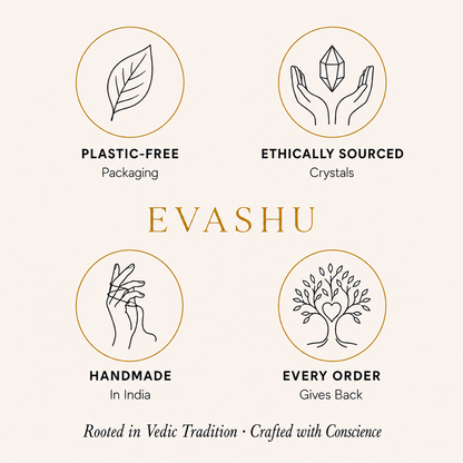Green Aventurine Chips by Evashu Crystals with sourcing, handmade and brand values