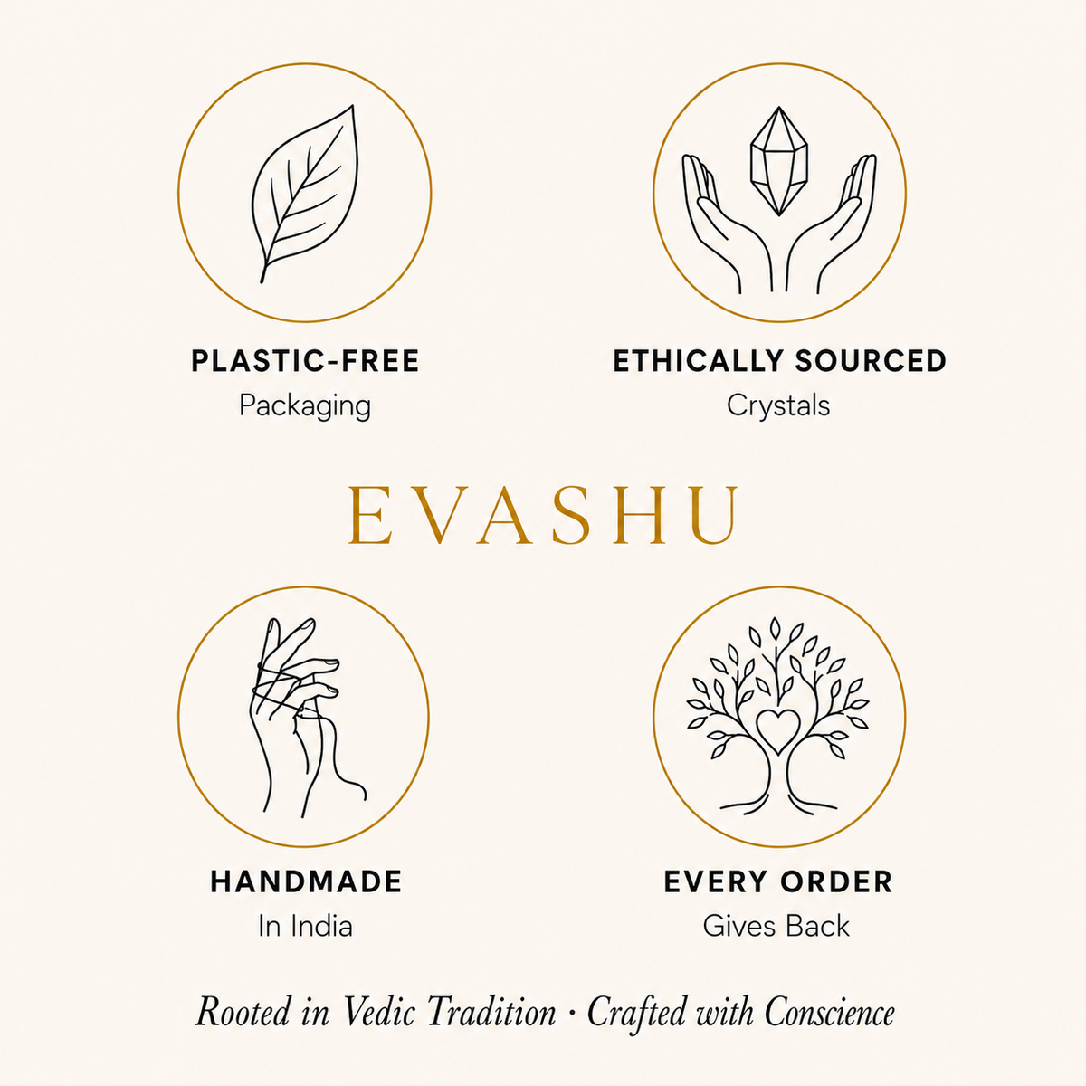 Green Aventurine Stone by Evashu Crystals with sourcing, handmade and brand values