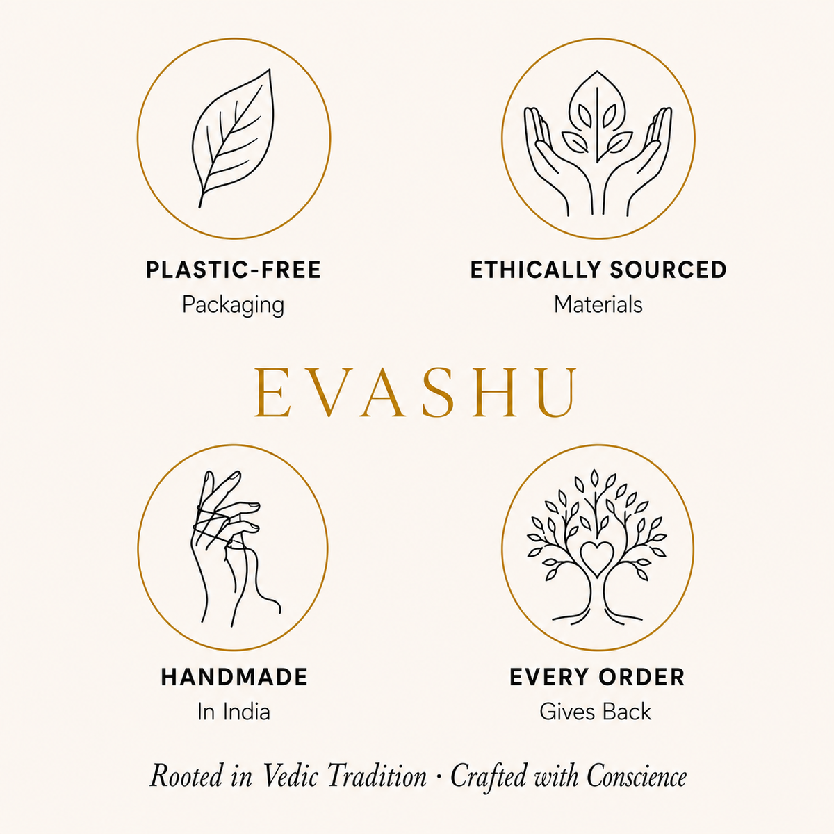 Karungali Mala by Evashu Crystals with sourcing, handmade and brand values
