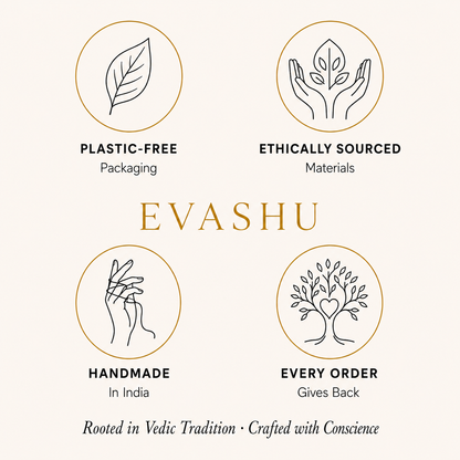 Karungali Mala by Evashu Crystals with sourcing, handmade and brand values