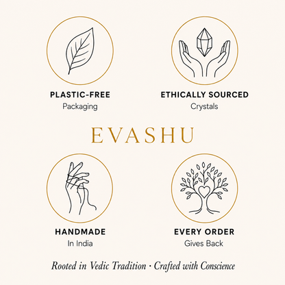 Lapis Lazuli Bracelet by Evashu Crystals with sourcing, handmade and brand values