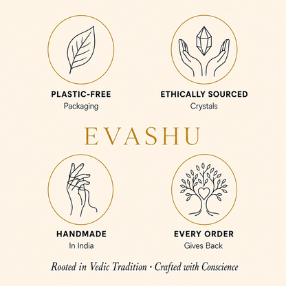 Moss Agate Bracelet by Evashu Crystals with sourcing, handmade and brand values
