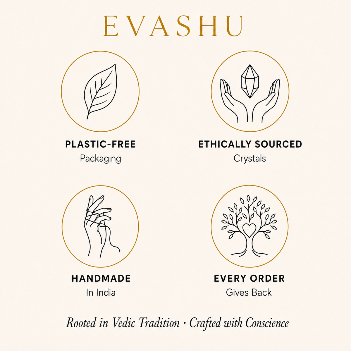 Pyrite Angel by Evashu Crystals with sourcing, handmade and brand values