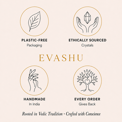 Pyrite Pencil Pendant by Evashu Crystals with sourcing, handmade and brand values