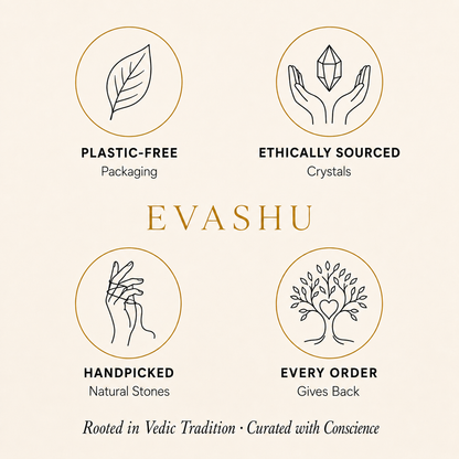 Red Jasper Chips by Evashu Crystals with sourcing, handmade and brand values