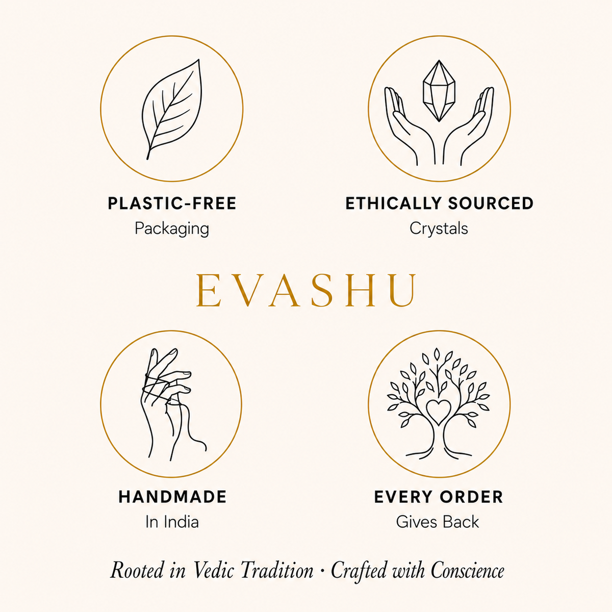 Rose Quartz Heart Pendant by Evashu Crystals with sourcing, handmade and brand values