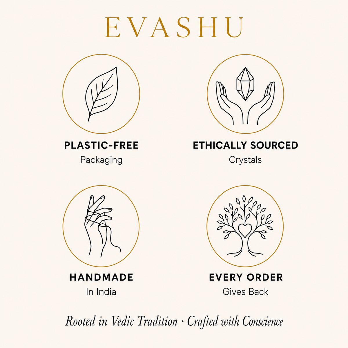 Selenite Bowl by Evashu Crystals with sourcing, handmade and brand values