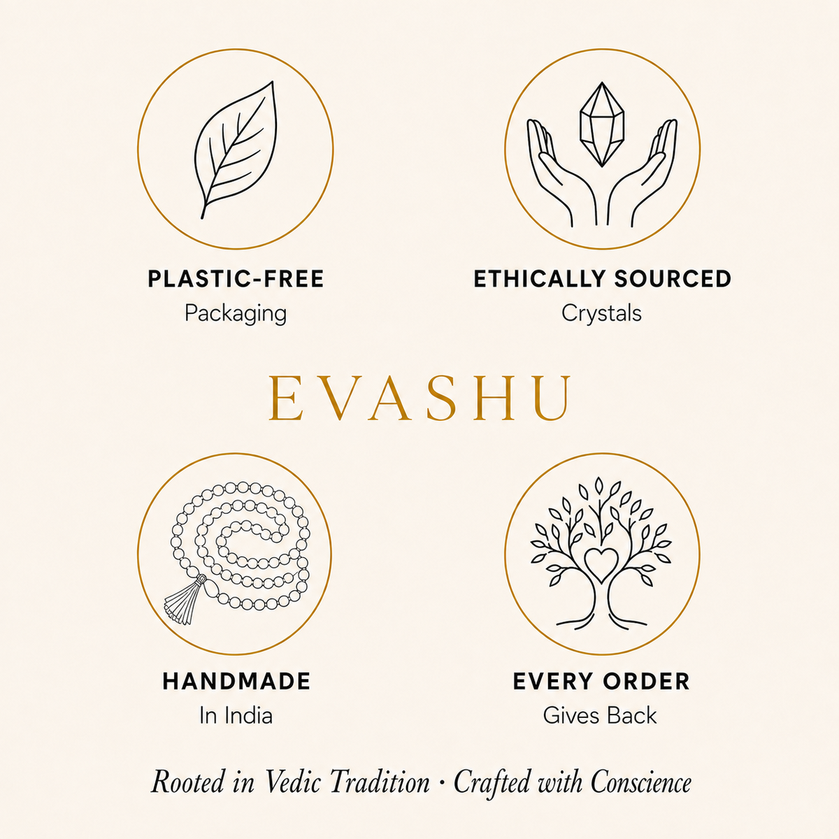 Clear Quartz 108-bead mala by Evashu Crystals - product and brand information