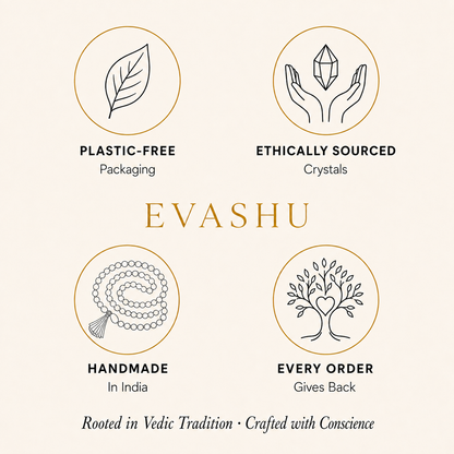 Clear Quartz 108-bead mala by Evashu Crystals - product and brand information