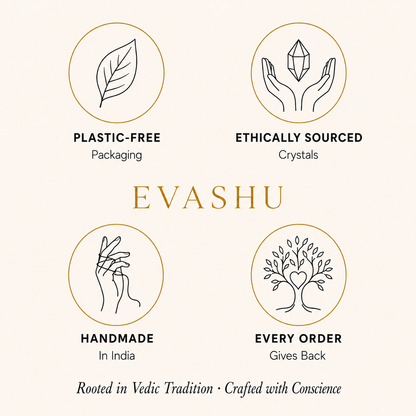 White Agate Bracelet by Evashu Crystals with sourcing, handmade and brand values