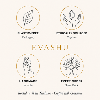 Yellow Aventurine Chips by Evashu Crystals with sourcing, handmade and brand values