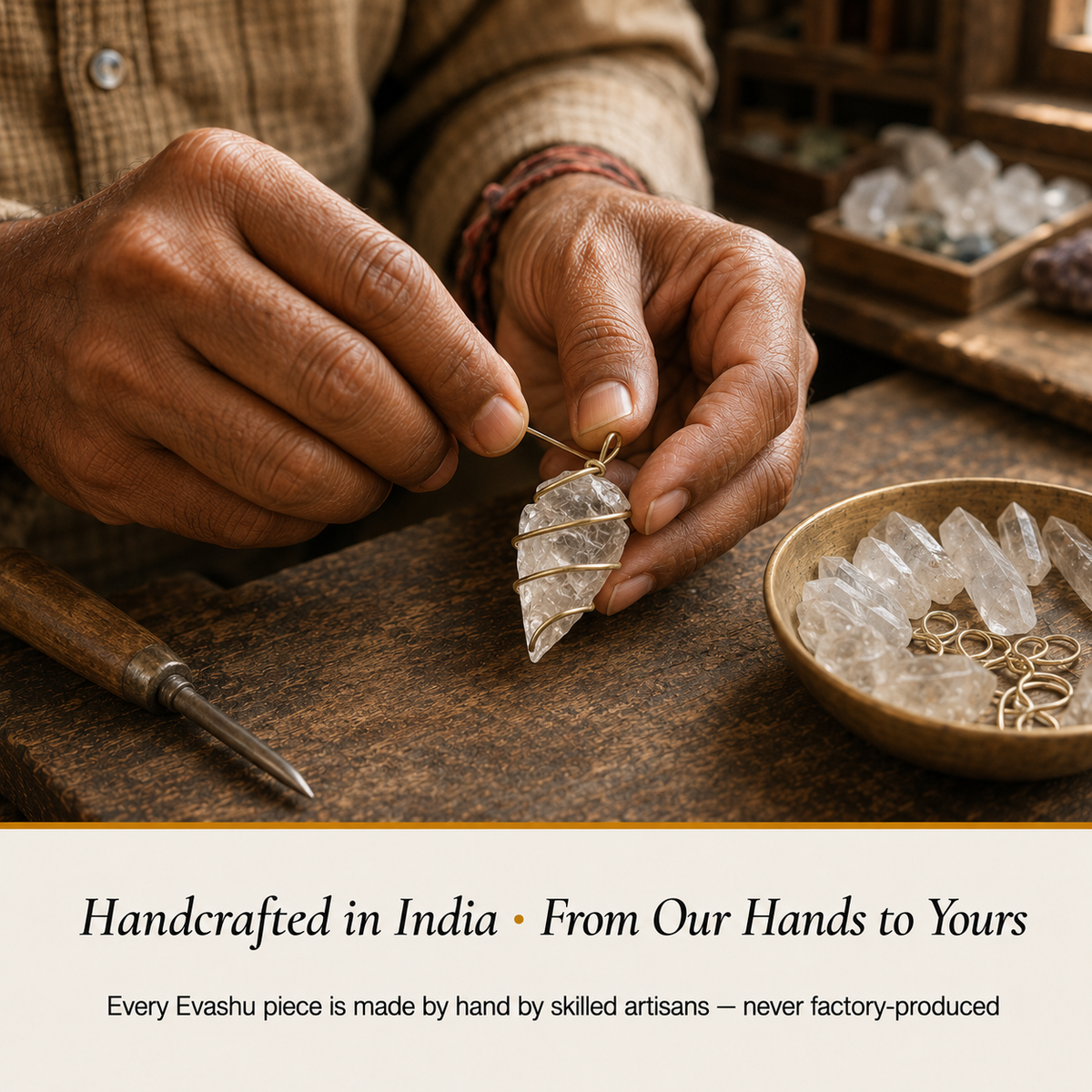 Clear Quartz Tumble Pendant product information