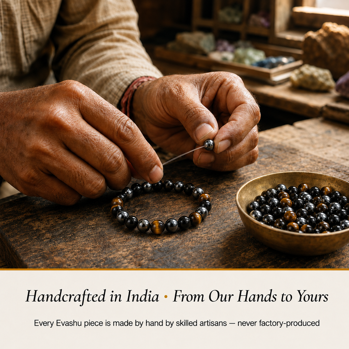Black Obsidian, Tiger Eye and Evil Eye Bracelet product information
