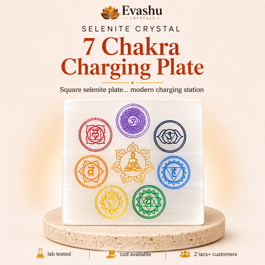 Natural Selenite Flower of Life Charging Plate for Clarity