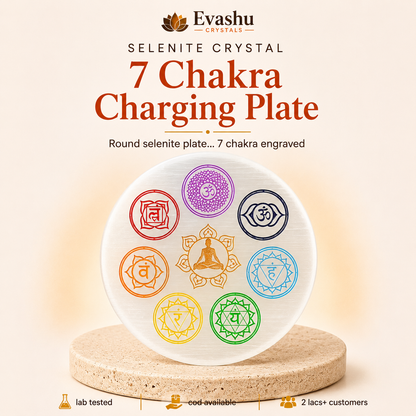 Natural Selenite Round Charging Plate for Cleansing