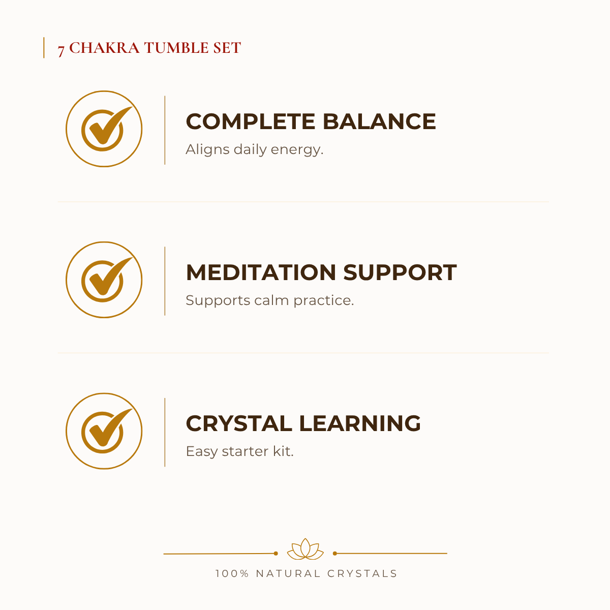 7 Chakra Tumbled Stone Set for Balance