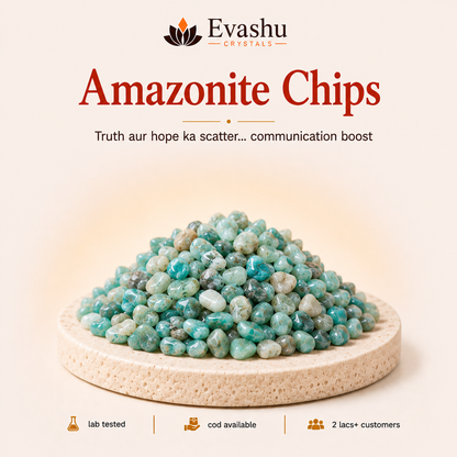 Natural Amazonite Crystal Chips for Courage