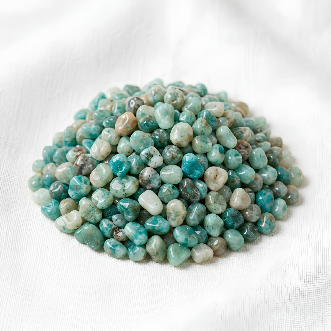 Natural Amazonite Crystal Chips for Courage