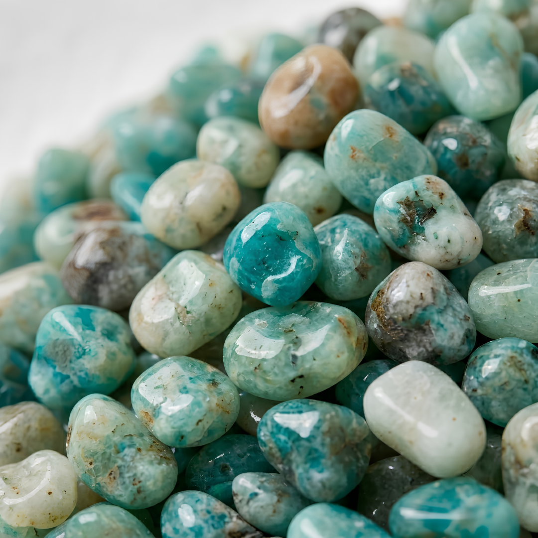 Natural Amazonite Crystal Chips for Courage