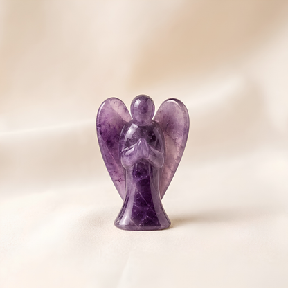 Natural Amethyst Angel Ring for Intuition