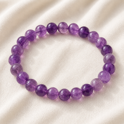 Natural Amethyst 8mm Bracelet for Intuition