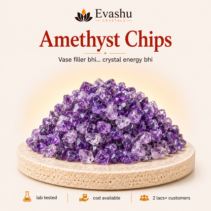 Natural Amethyst Crystal Chips for Calm