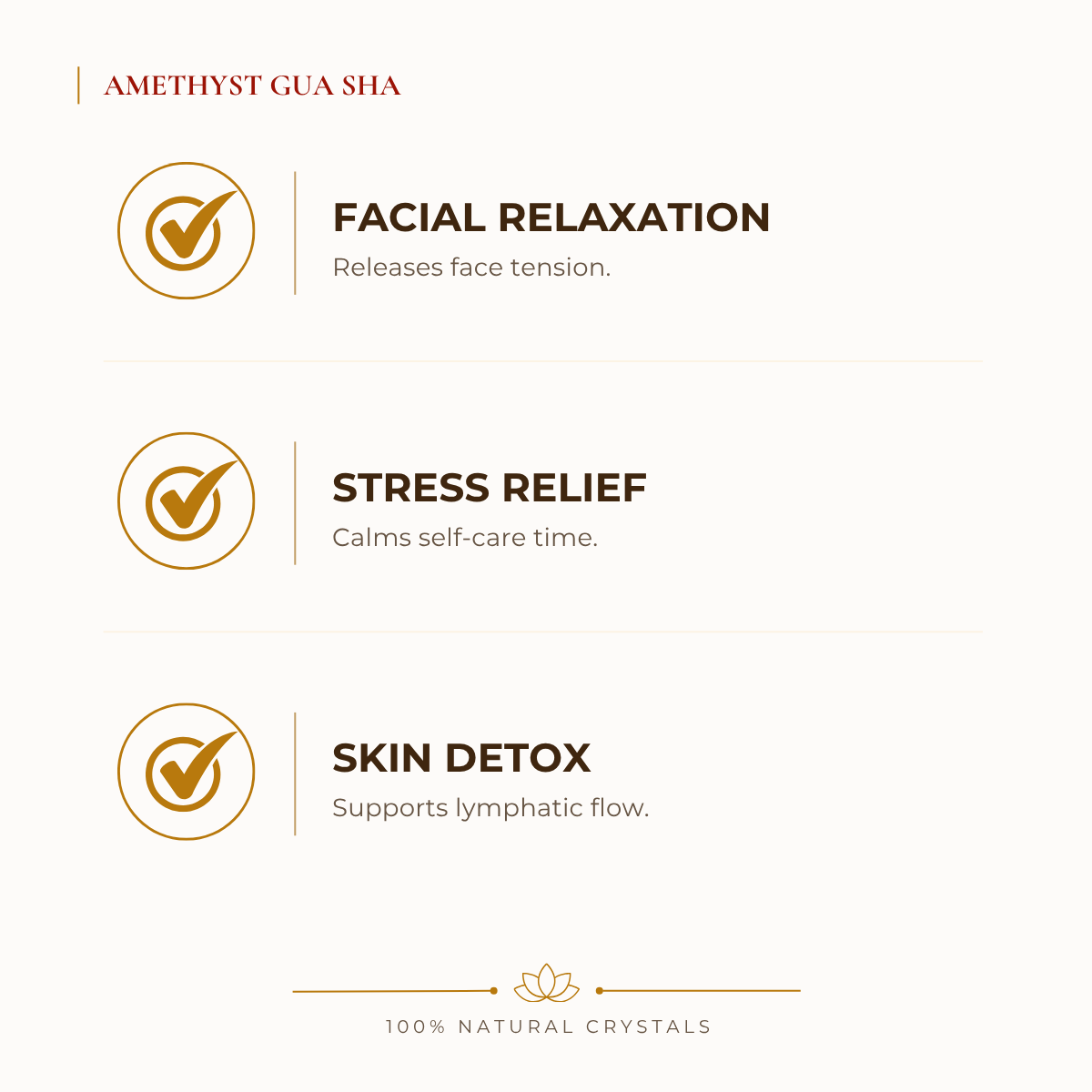 Natural Amethyst Gua Sha for Calm