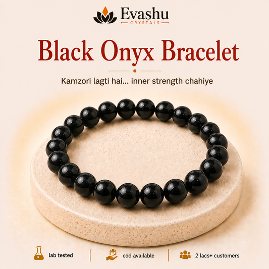 Natural Black Onyx 8mm Bracelet for Willpower