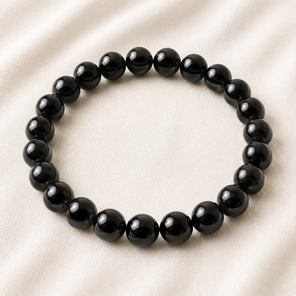 Natural Black Onyx 8mm Bracelet for Willpower