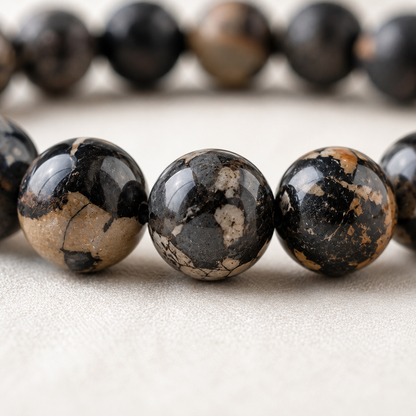 Natural Picasso Jasper & Black Picasso Bracelet for Strength