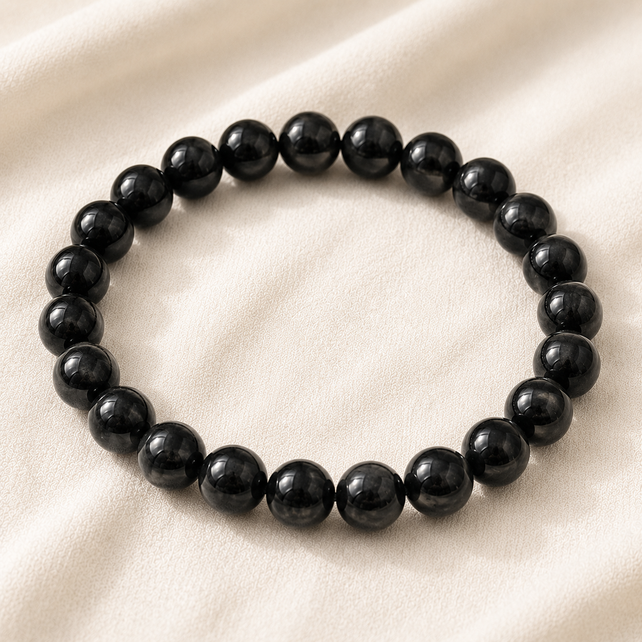 Natural Black Tourmaline 8mm Bracelet for Protection