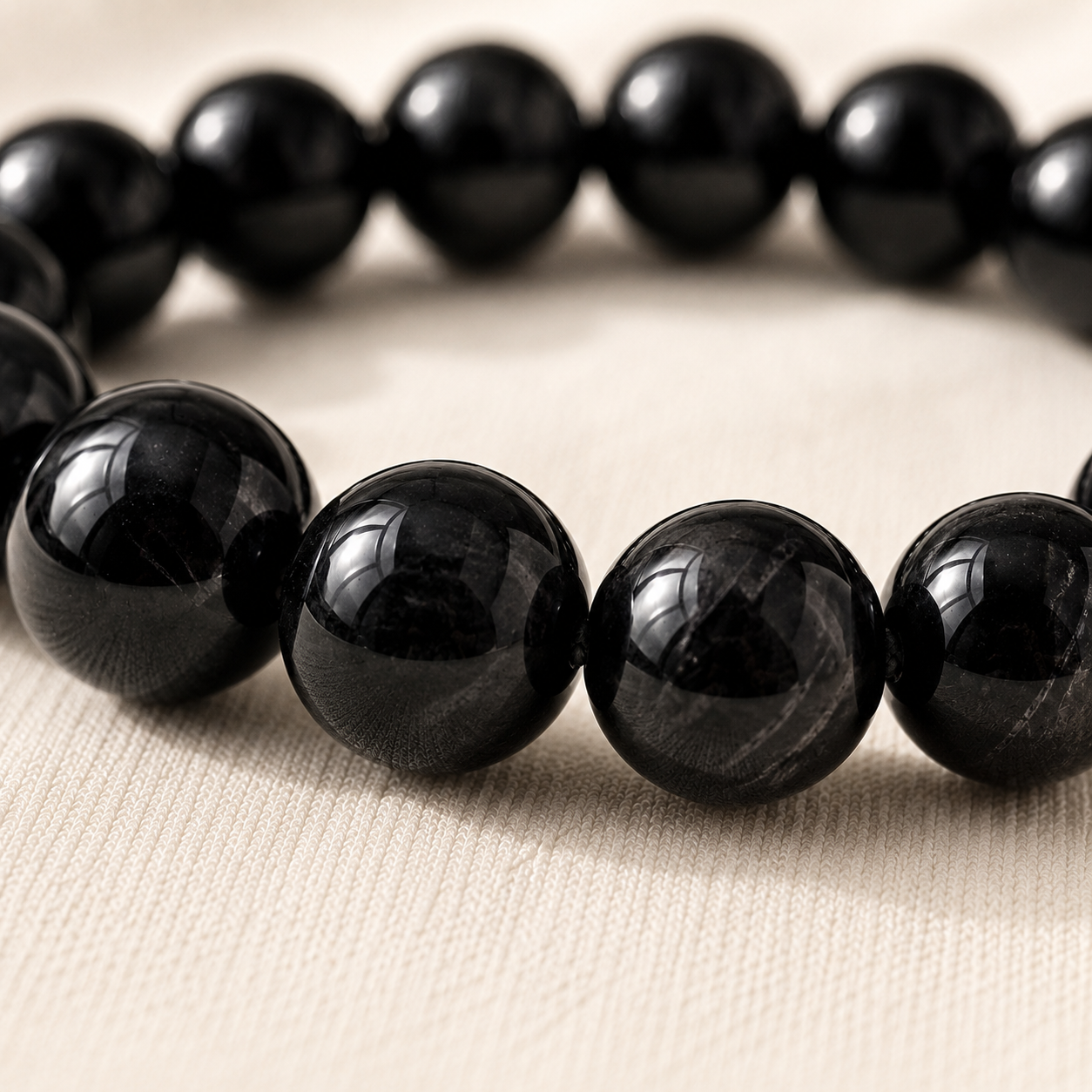 Natural Black Tourmaline 8mm Bracelet for Protection