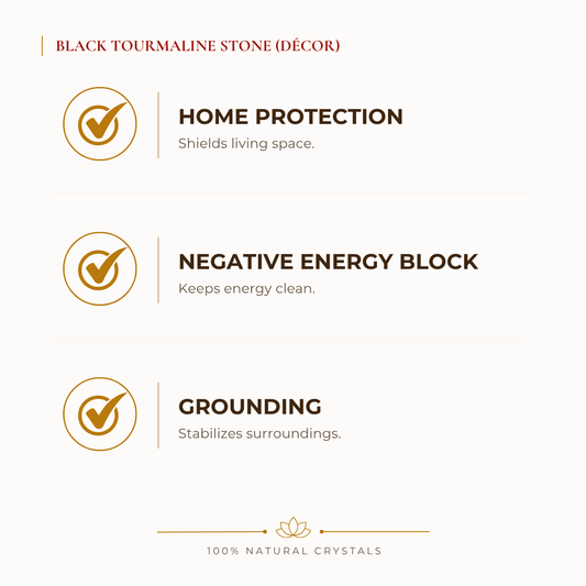 Natural Black Tourmaline Bead for Protection