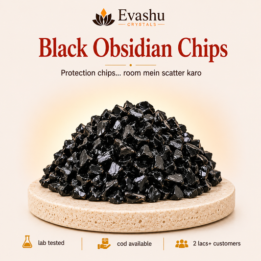 Natural Black Obsidian Crystal Chips for Protection