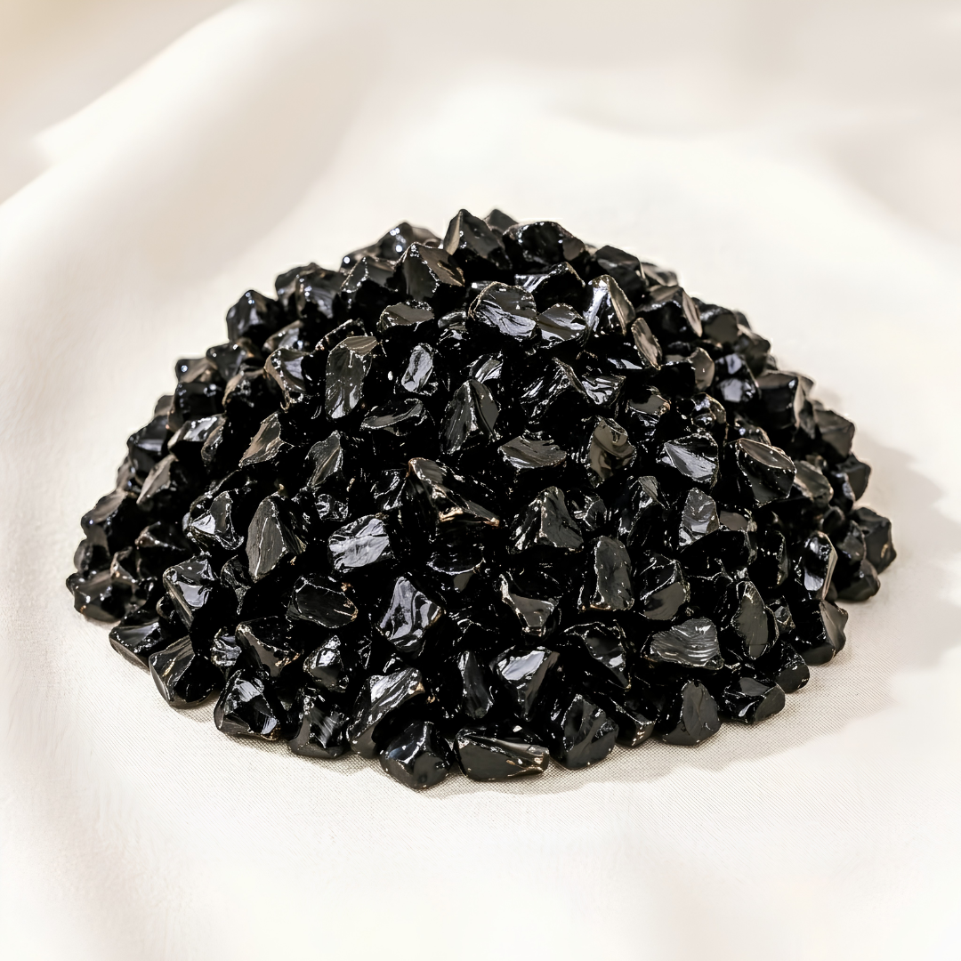Natural Black Obsidian Crystal Chips for Protection