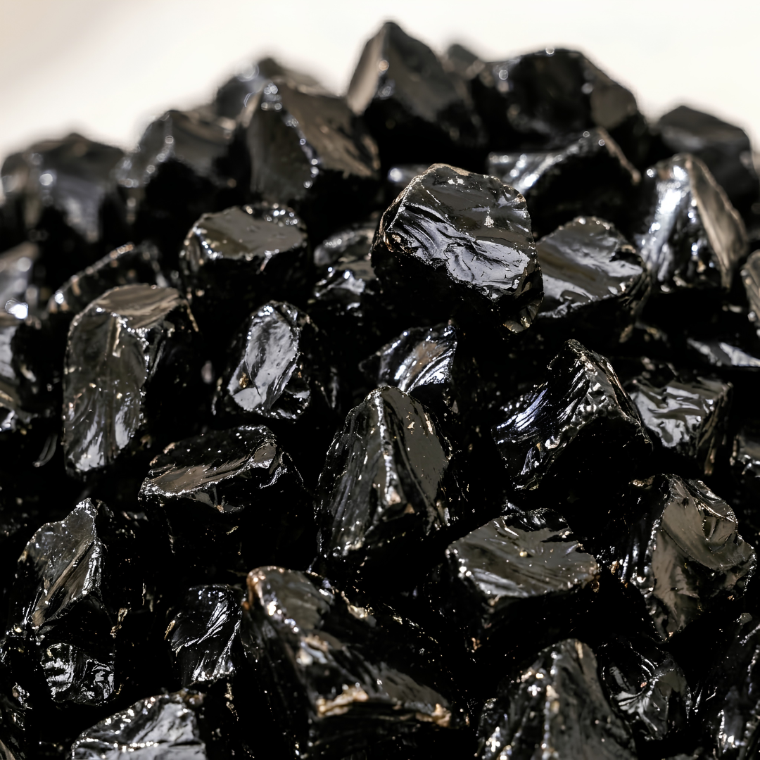 Natural Black Obsidian Crystal Chips for Protection