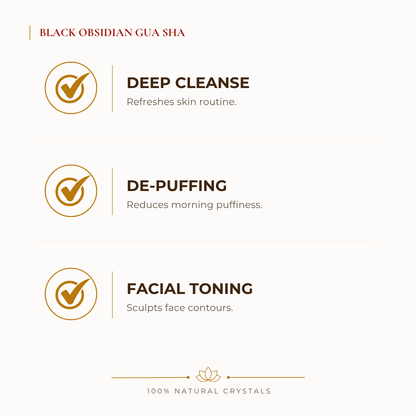 Natural Black Obsidian Gua Sha for Grounding