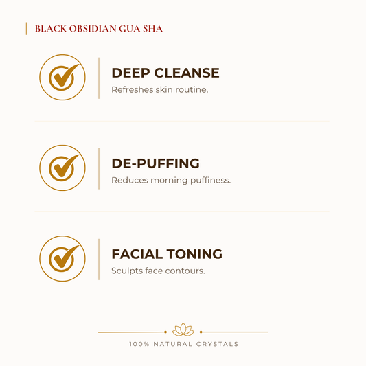 Natural Black Obsidian Gua Sha for Grounding
