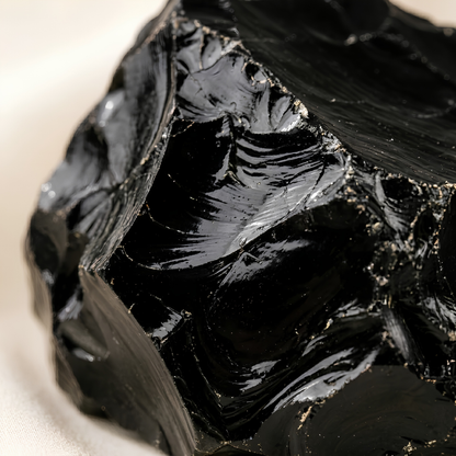 Natural Black Obsidian Raw Stone for Truth