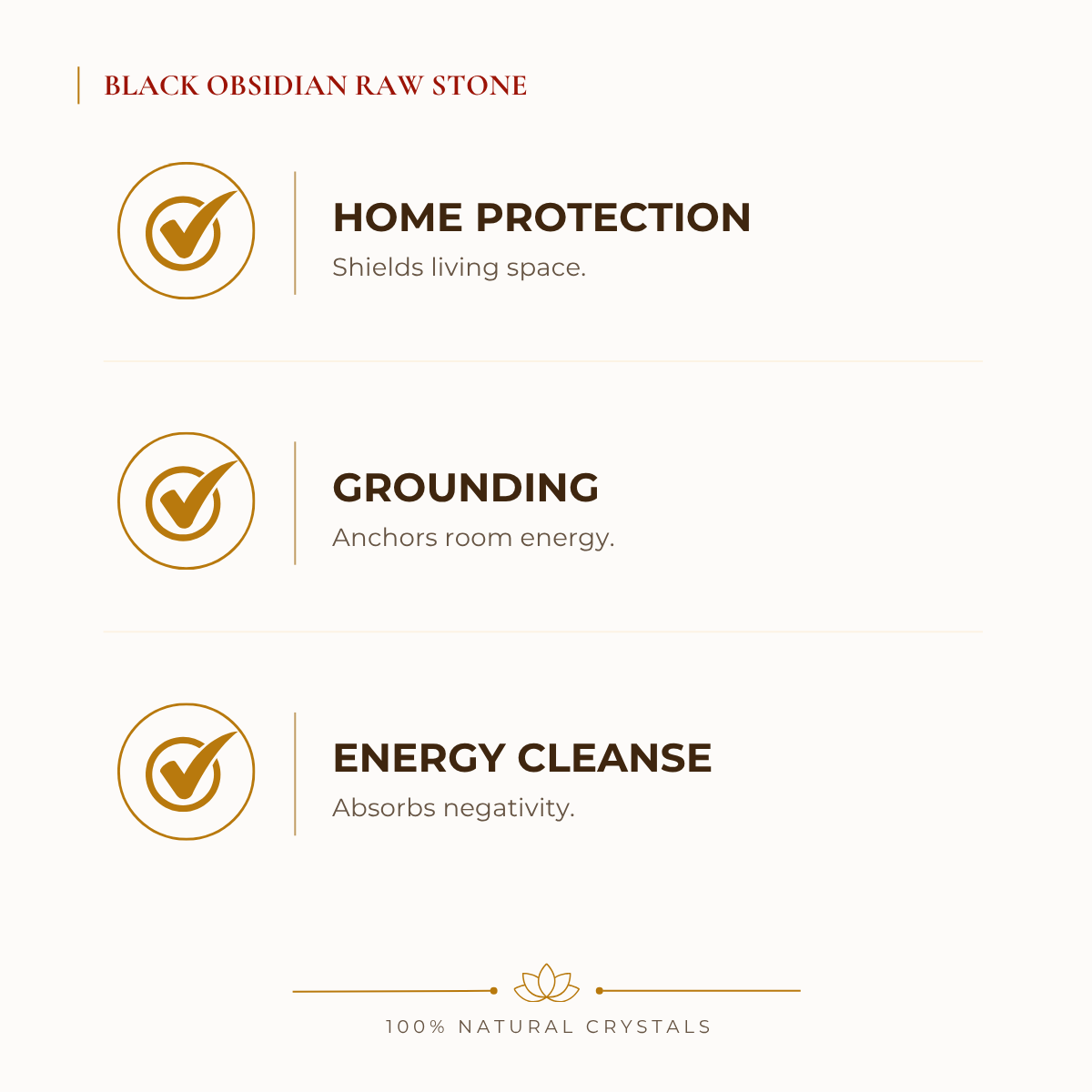 Natural Black Obsidian Raw Stone for Truth