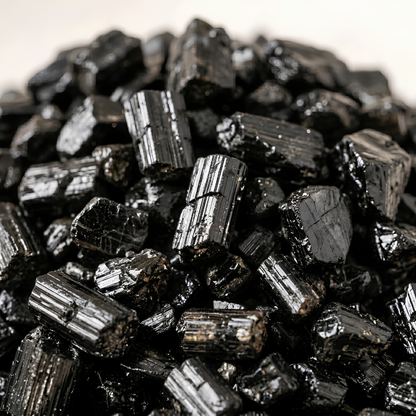 Natural Black Tourmaline Crystal Chips for Protection