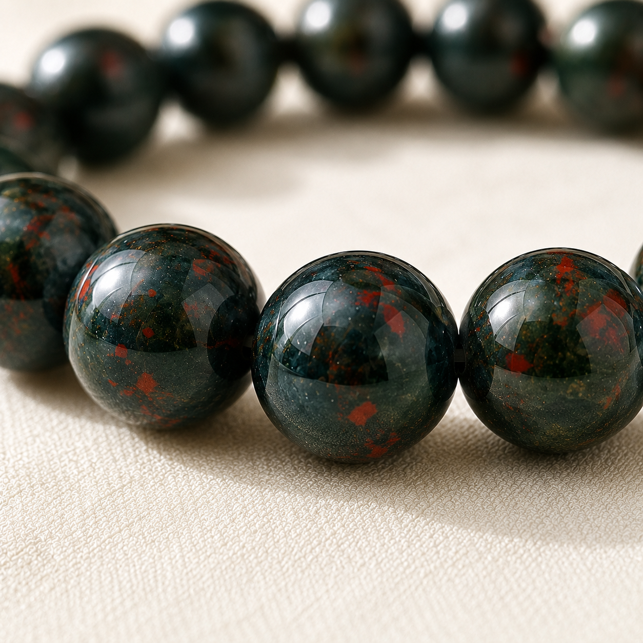 Natural Bloodstone 8mm Bracelet for Courage
