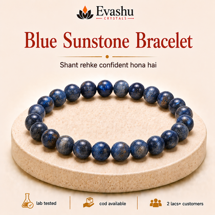Natural Sunstone & Blue Sunstone Bracelet for Positivity