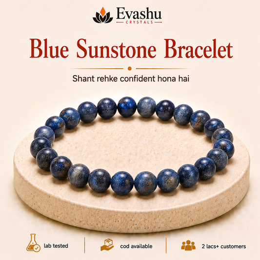 Natural Sunstone & Blue Sunstone Bracelet for Positivity