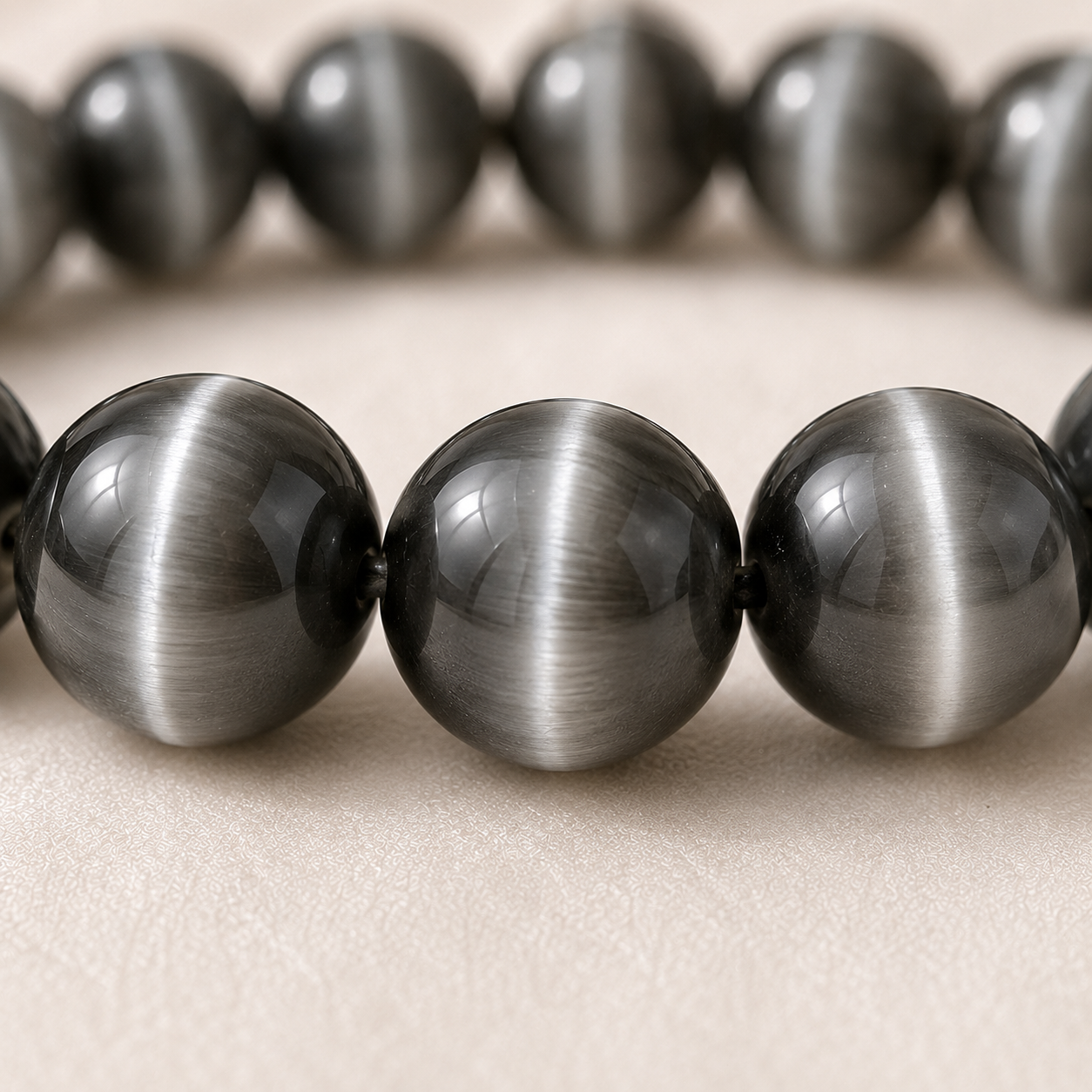 Natural Cat Eye 8mm Bracelet for Good Luck
