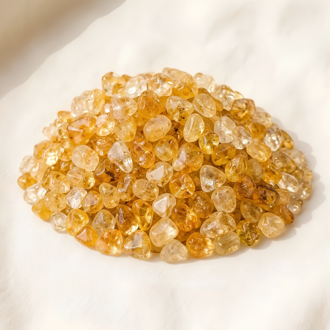 Natural Citrine Crystal Chips for Success