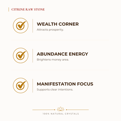 Natural Citrine Raw Stone for Positivity