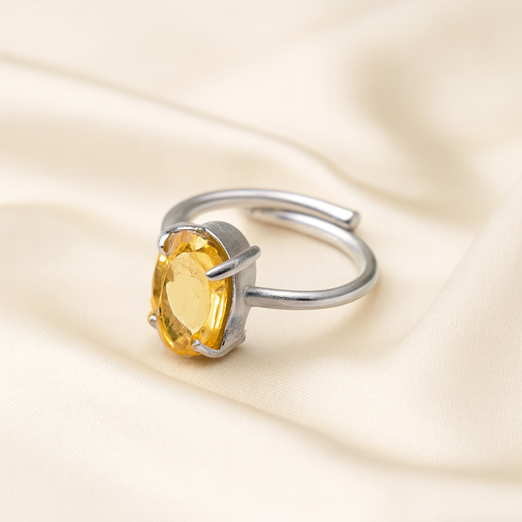 Natural Citrine Ring for Success