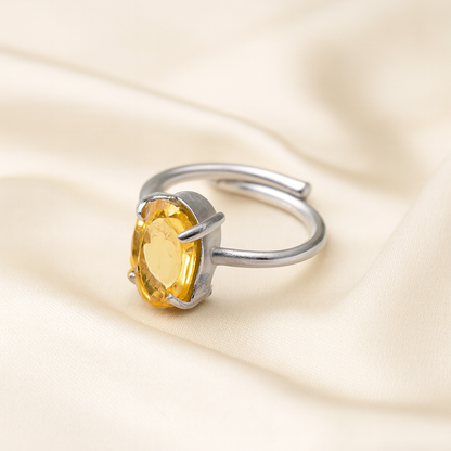Natural Citrine Ring for Success